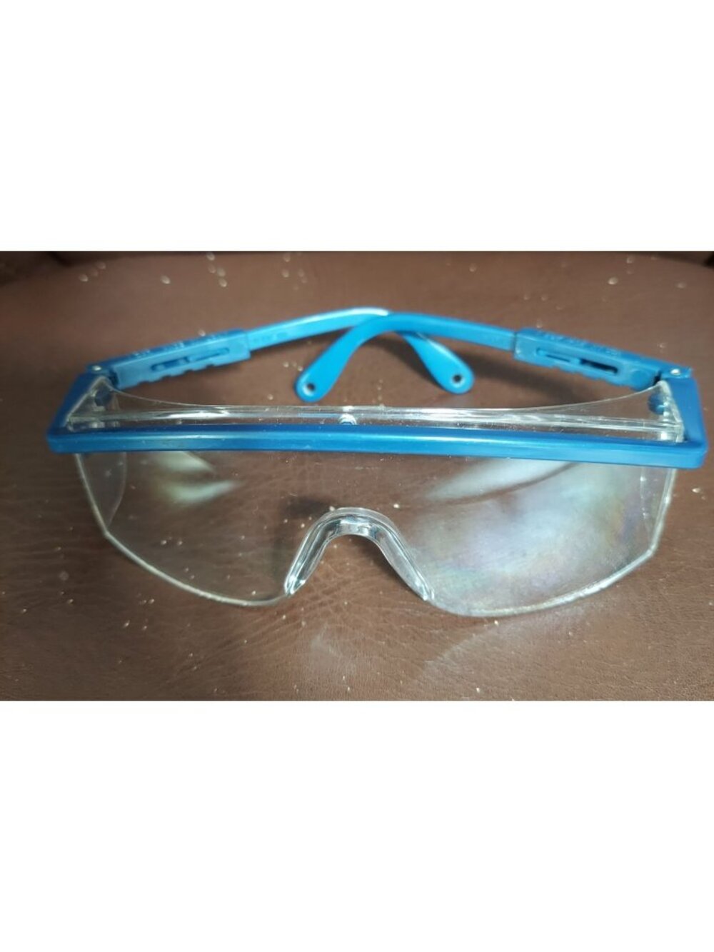 Vintage Uvex Astrospec 3000 Safety Glasses Blue Frames Clear Len Adjustable OSFM